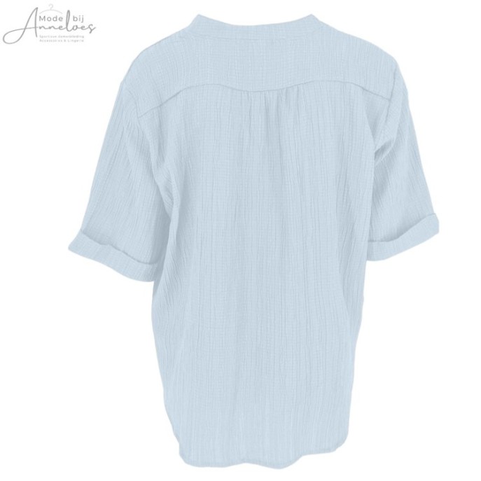 Z FOS Blouse 3/4 mouw boomschors - Licht blauw